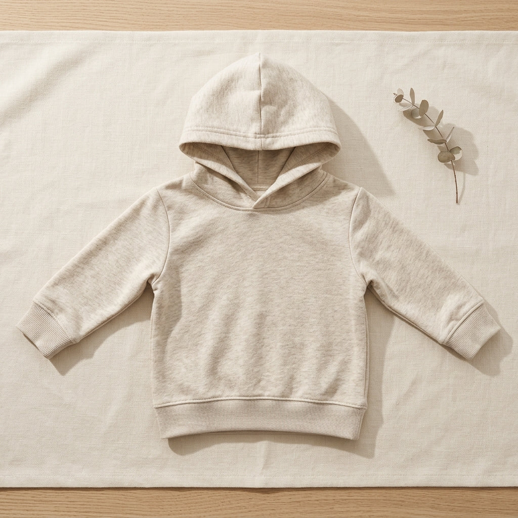 Baby Pullover Hoodie Clean Flat-Lay Mockup | Digital Download | POD Design Template | Commercial Use
