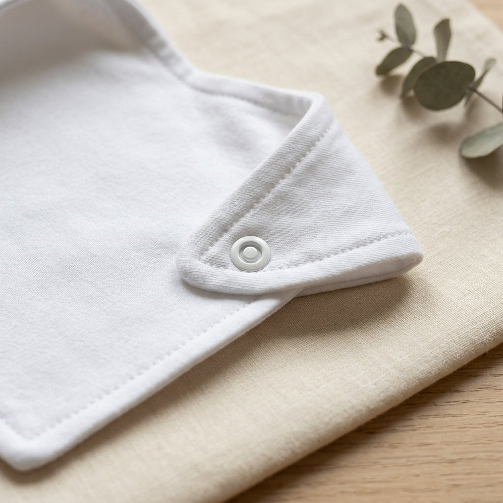 Baby Bandana Bib Detail Close-Up Mockup | Digital Download | POD Design Template | Commercial Use