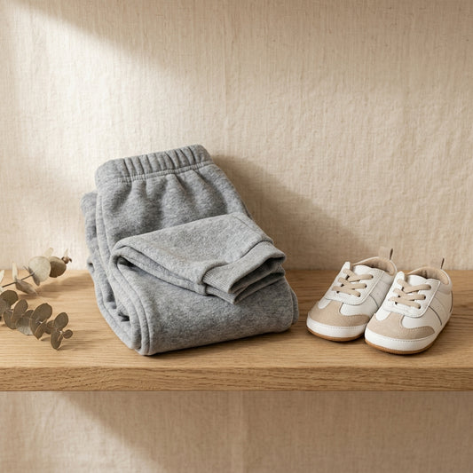 Baby Fleece Jogger Pants Lifestyle In-Use Mockup | Digital Download | POD Design Template | Commercial Use