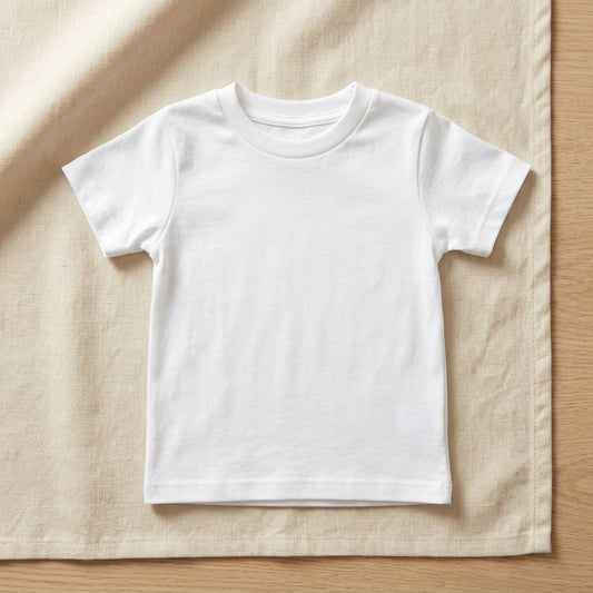 Baby Fine Jersey Tee Clean Flat-Lay Mockup | Digital Download | POD Design Template | Commercial Use