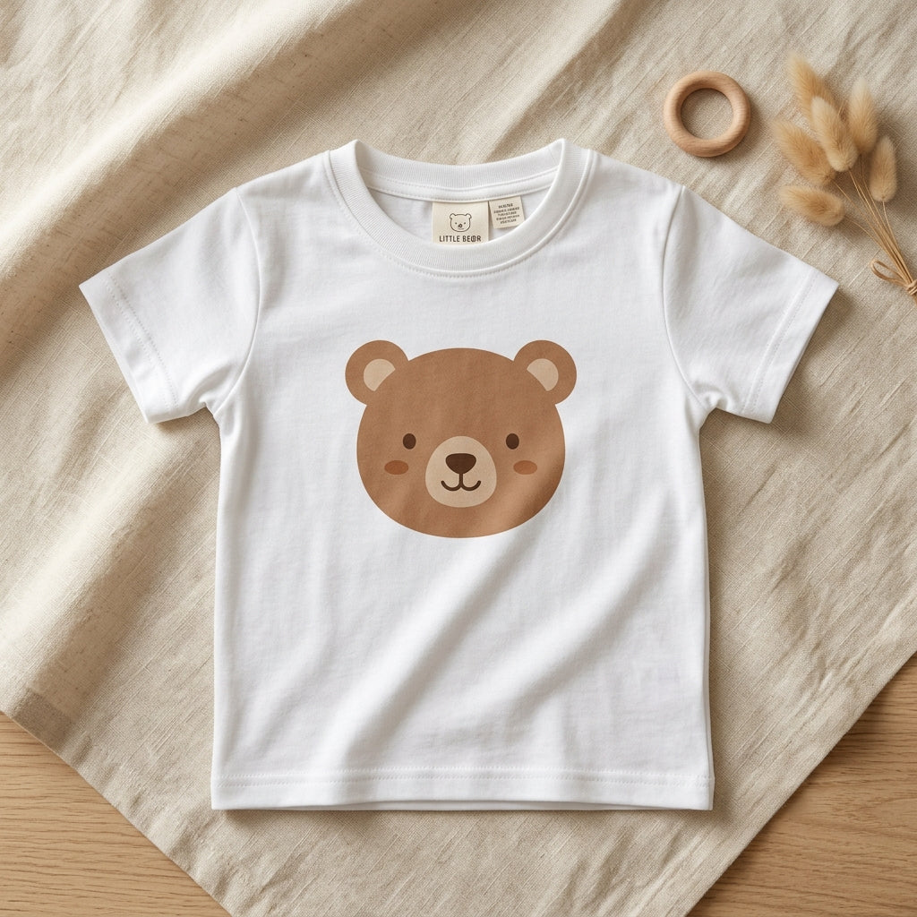 Baby Fine Jersey Tee Mockup | Flat Lay
