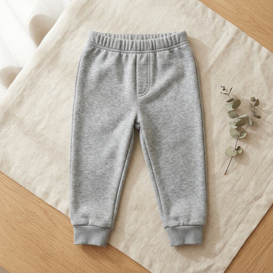 Baby Fleece Jogger Pants Clean Flat-Lay Mockup | Digital Download | POD Design Template | Commercial Use