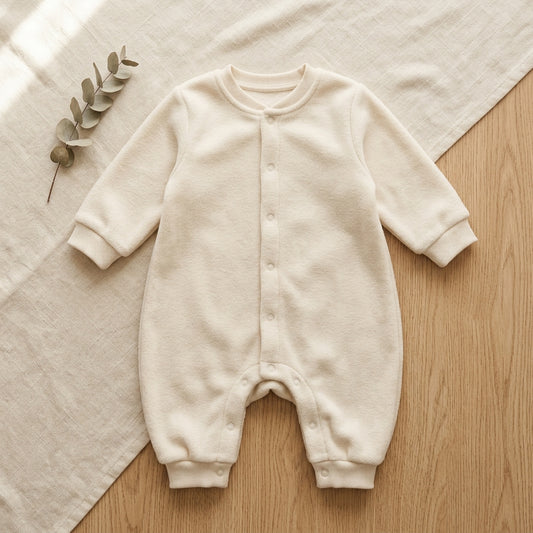 Baby Fleece Bubble Romper Clean Flat-Lay Mockup | Digital Download | POD Design Template | Commercial Use