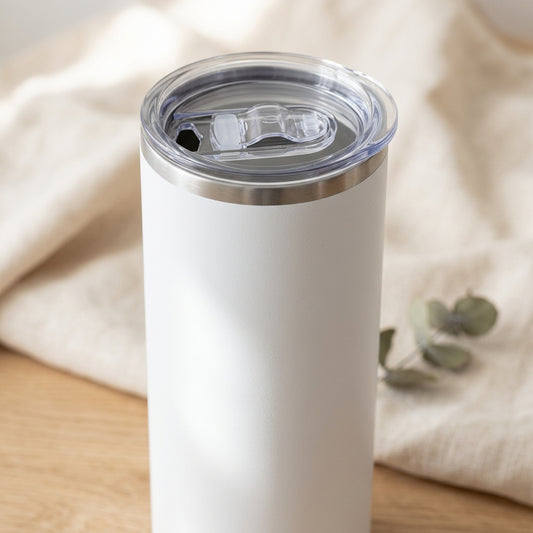 20oz Skinny Sublimation Tumbler Detail Close-Up Mockup | Digital Download | POD Design Template | Commercial Use